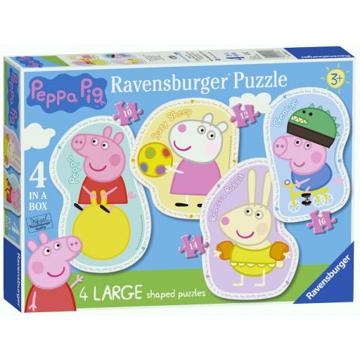 Puzzles Infantiles Progresivos PEPPA PIG 10, 12, 14 y 16 Piezas Ravensburger 06956 HORA DE DIVERTIRSE