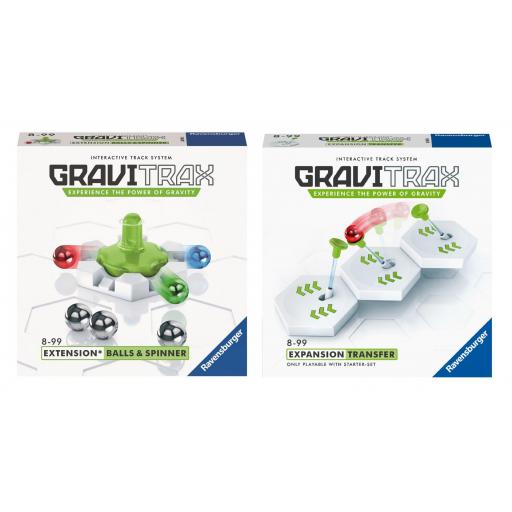 Pack 2 Extensiones GraviTrax Expansion : BALLS & SPINNER + TRANSFER