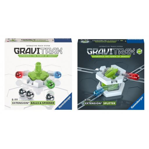 Pack 2 Extensiones GraviTrax y GraviTrax Pro : BALLS & SPINNER (Bolas y Ruleta) + SPLITTER