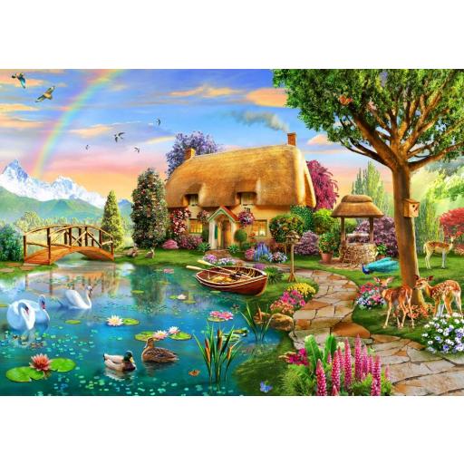 puzzle-1000-piezas-Bluebird-90008-cabaña-junto-al-lago.jpg