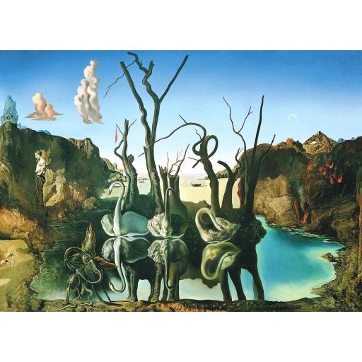 Puzzle de SALVADOR DALI de la Pintura CISNES QUE SE REFLEJAN COMO ELEFANTES 1000 Piezas Eurographics 6000-0846 [0]