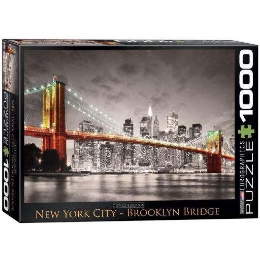 Puzzle Blanco y Negro 1000 Piezas Eurographics 6000-0662 NEW YORK CITY - BROOKLYN BRIDGE [1]