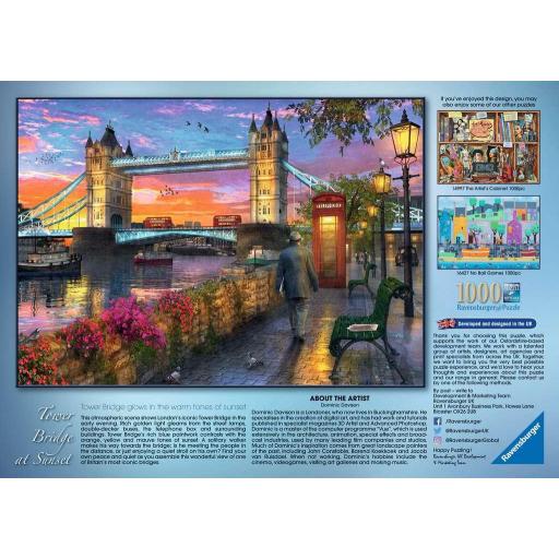 Puzzle 1000 Piezas Ravensburger 15033 TOWER BRIDGE AL ATARDECER, LONDRES, Dominic Davison [2]