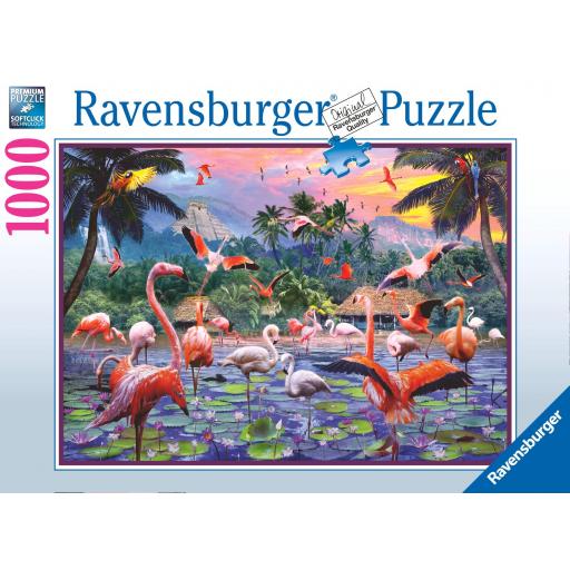 Puzzle 1000 Piezas Ravensburger 17082 FLAMENCOS ROSADOS [1]