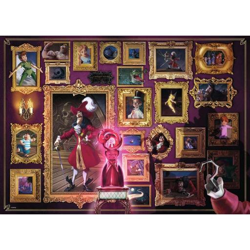 Puzzle Villanos Disney 1000 Piezas Ravensburger 15022 CAPITAN GARFIO "HOOK" - Colección Puzzles Disney Villainous [0]