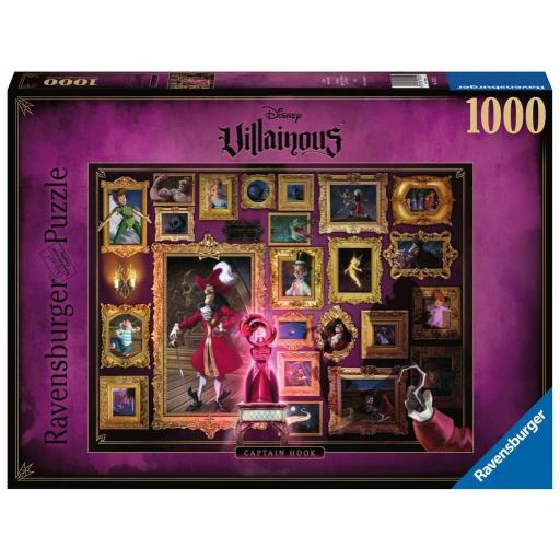 Puzzle Villanos Disney 1000 Piezas Ravensburger 15022 CAPITAN GARFIO "HOOK" - Colección Puzzles Disney Villainous [1]