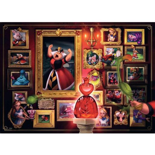 Puzzle Villanos Disney 1000 Piezas Ravensburger 15026 LA REINA DE CORAZONES - Colección Puzzles Disney Villainous