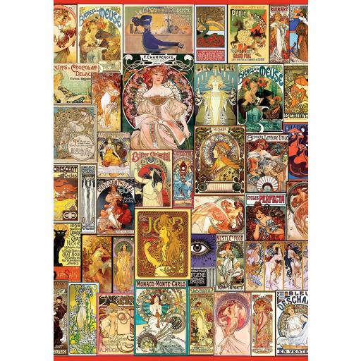Puzzle 1500 Piezas Art Puzzle 5407 COLLAGE DE CARTELES ART NOVEAU DE ALFONS MUCHA