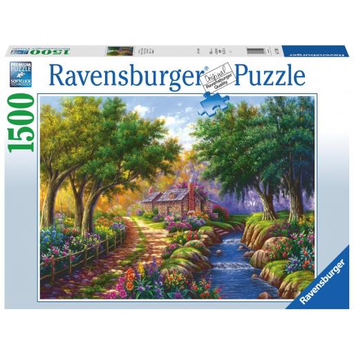 Puzzle 1500 Piezas Ravensburger 17109 CABAÑA JUNTO AL RÍO , de Arturo Zarraga [1]