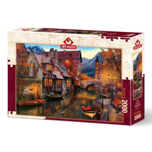 Puzzle Paisajes de Otoño 2000 Piezas ART PUZZLE 5476 CASAS DEL CANAL , de David Maclean [1]