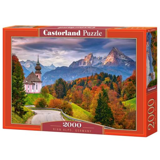 Puzzle de Paisajes Otoñales 2000 Piezas Castorland 200795 OTOÑO EN LOS ALPES DE BAVIERA , ALEMANIA [1]