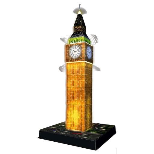 Puzzle 3D Night Edition Ravensburger 12588 BIG BEN DE LONDRES Con Luz Led Multicolor [2]