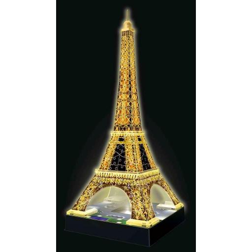 Puzzle 3D Night Edition Ravensburger 12579 TORRE EIFFEL DE PARIS Con Luz Led Multicolor [2]