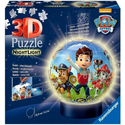 Puzzle 3D LAMPARA DE NOCHE LA PATRULLA CANINA PAW PATROL CON LUZ - Ravensburger 11842