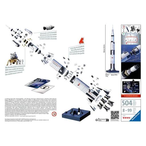 PUZZLE 3D Ravensburger 11545 COHETE NASA APOLLO SATURN V ROCKET [1]