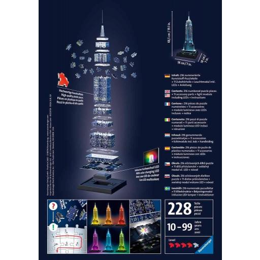 Puzzle 3D Night Edition Ravensburger 12566 EMPIRE STATE BUILDING DE NUEVA YORK Con Luz Led [1]