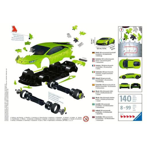 PUZZLE 3D Ravensburger 11299 LAMBORGHINI HURACAN EVO VERDE [1]