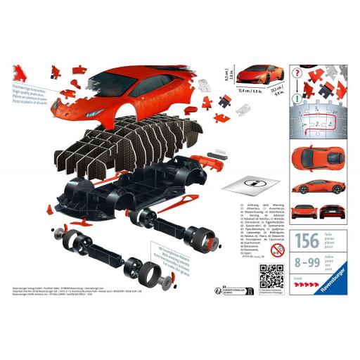 PUZZLE 3D Ravensburger 11571 LAMBORGHINI HURACAN EVO NARANJA [1]