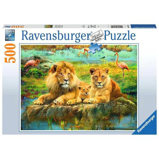 Puzzle 500 Piezas Ravensburger 16584 LEONES EN LA SABANA [1]