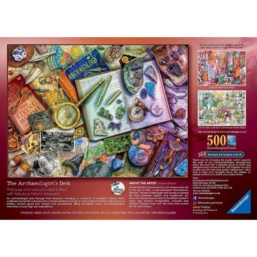 Puzzle 500 Piezas Ravensburger 17520 LA MESA DEL ARQUEOLOGO , de AIMEE STEWART [2]