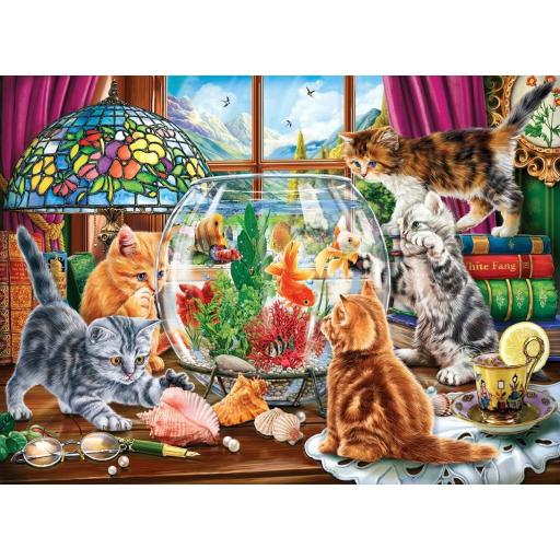 Puzzle de Gatos 1000 Piezas ANATOLIAN 1142 GATITOS Y ACUARIO