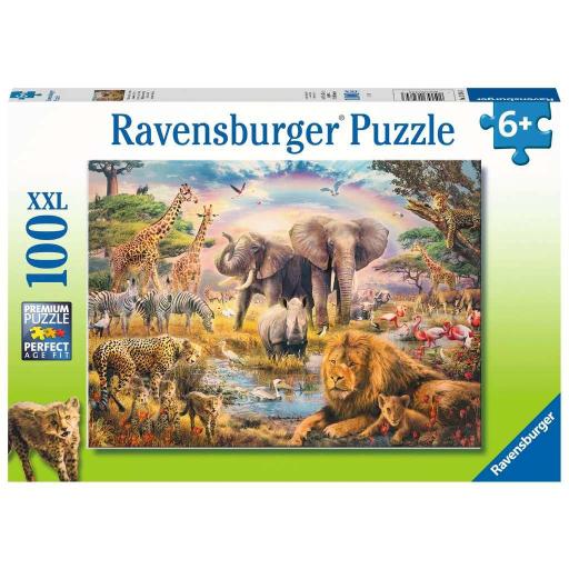 Puzzle Infantil 100 Piezas XXL Ravensburger 13284 ANIMALES EN LA SABANA AFRICANA [1]