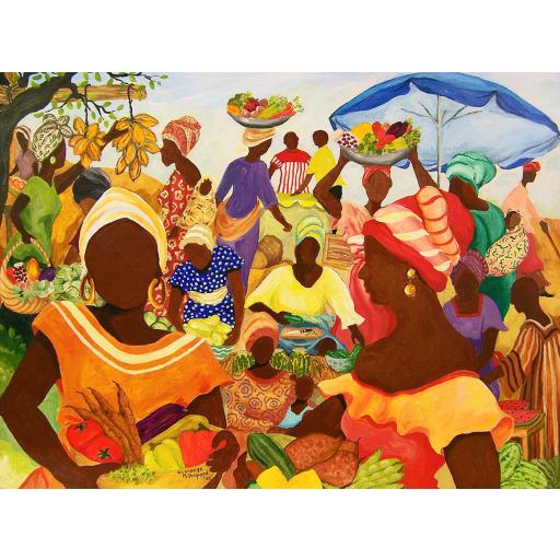 Puzzle Etnico de Arte Africano 1000 Piezas SunsOut 71432 AL MERCADO [0]