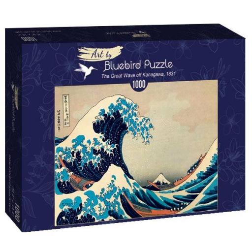 Puzzle de Arte LA GRAN OLA DE KANAGAWA de KATSUSHIKA HOKUSAI de 1000 Piezas Bluebird 60045 [1]