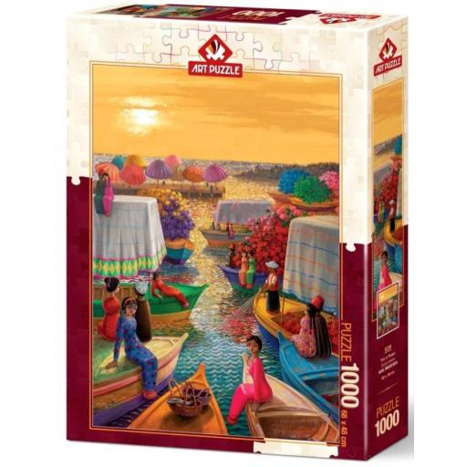 Puzzle de Arte Etnico 1000 Piezas Art Puzzle 5238 EL PUERTO DE LAS FLORES [1]