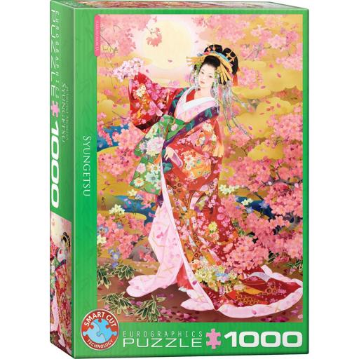 Puzzle Geishas Japonesas 1000 Piezas EuroGraphics 6000-0984 SYUNGETSU , de Haruyo Morita [1]
