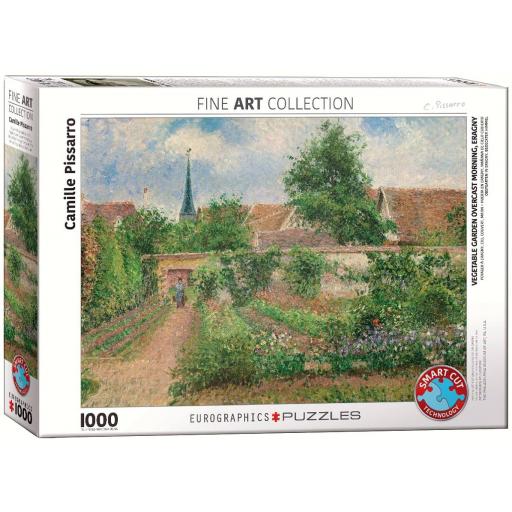 Puzzle 1000 Piezas EuroGraphics 6000-0825 HUERTA EN ERAGNY , MAÑANA DE CIELO CUBIERTO , de Camille Pissarro [1]