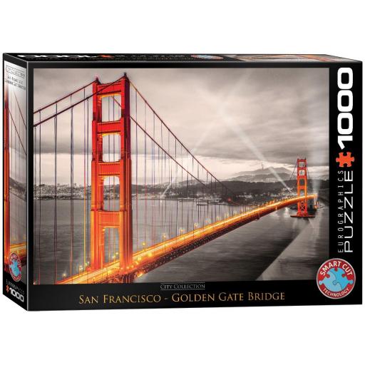 Puzzle Blanco y Negro 1000 Piezas EuroGraphics 6000-0663 PUENTE GOLDEN GATE , SAN FRANCISCO , ESTADOS UNIDOS [1]
