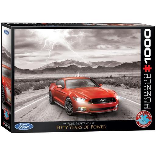 Puzzle Blanco y Negro con Coches Deportivos 1000 Piezas EuroGraphics 6000-0702 FORD MUSTANG GT [1]