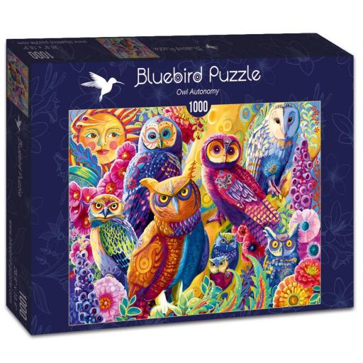 Puzzle Colorido de Arte Moderno 1000 Piezas Bluebird 70498 LA AUTONOMIA DE LOS BUHOS [1]