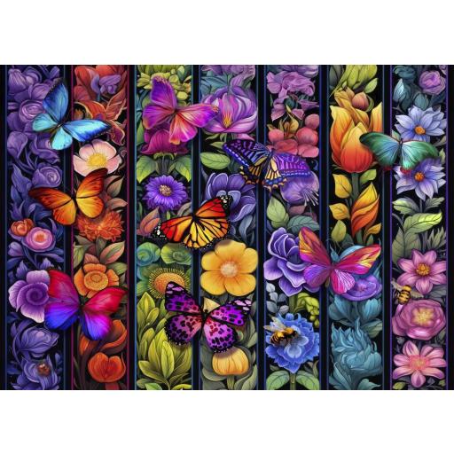 Puzzle Colorido 1500 Piezas Bluebird 90596 FLORES Y MARIPOSAS