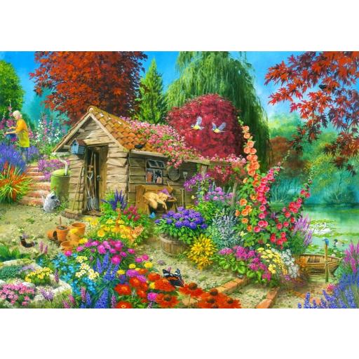 Puzzle de Flores y Jardines 500 Piezas Bluebird 90694 EL COBERTIZO DEL JARDIN