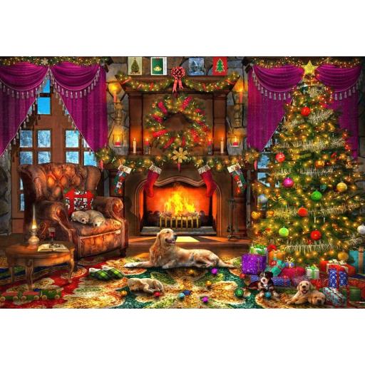 Puzzle de Navidad 1000 Piezas Bluebird 90699 ACOGEDOR SALON NAVIDEÑO , de Dominic Davison