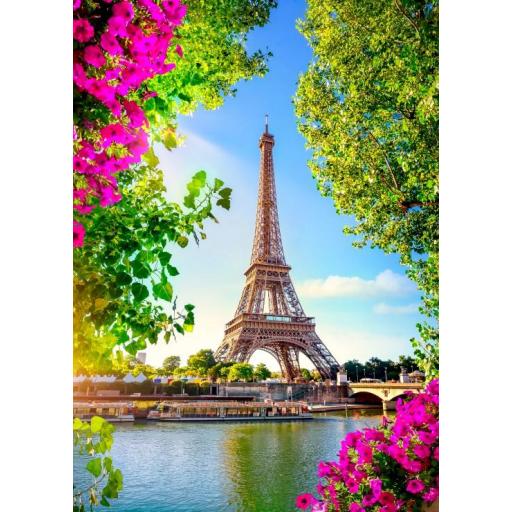 Puzzle de Paris 500 Piezas Bluebird 90757 LA TORRE EIFFEL EN PRIMAVERA [0]