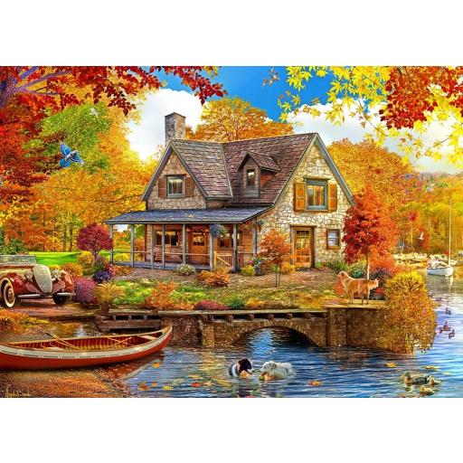 Puzzle Paisajes de Otoño 500 Piezas Bluebird 90820 LA CASA DEL LAGO , de Angelo Bonito