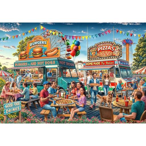 Puzzle de Ferias y Parques de Atracciones 1000 Piezas Bluebird 91016 LAS GASTRONETAS DE LA FERIA [0]