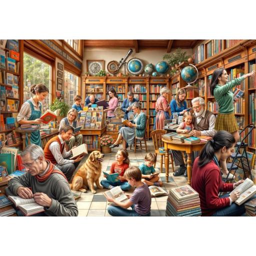 Puzzle Interiores de Librerias y Bibliotecas 1000 Piezas Bluebird 91032 LA LIBRERIA [0]