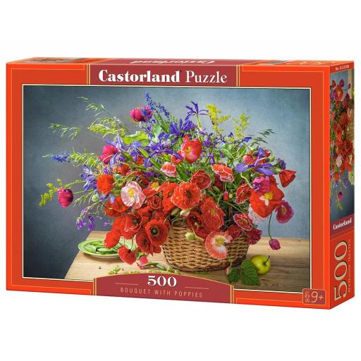 Puzzle de Ramos de Flores 500 Piezas Castorland 53506 RAMO DE FLORES CON AMAPOLAS [1]