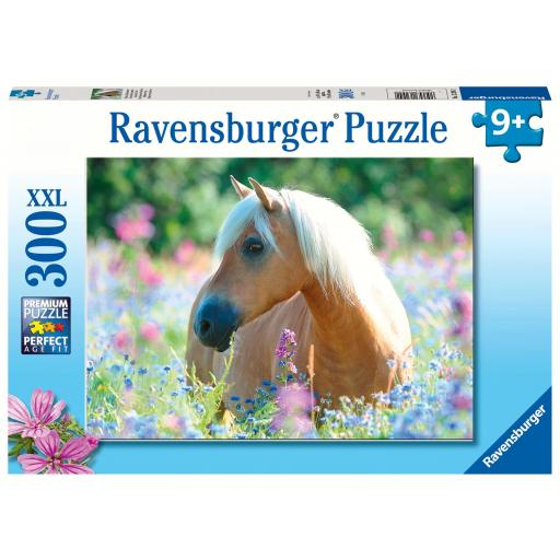 Puzzle Infantil 300 Piezas XXL Ravensburger 13294 CABALLO ENTRE LAS FLORES [1]