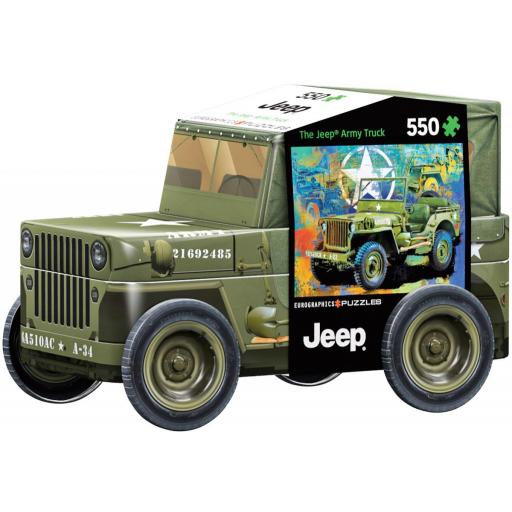 Puzzle en Cajas Metalicas 550 Piezas EuroGraphics 8551-5598 LATA JEEP MILITAR [0]
