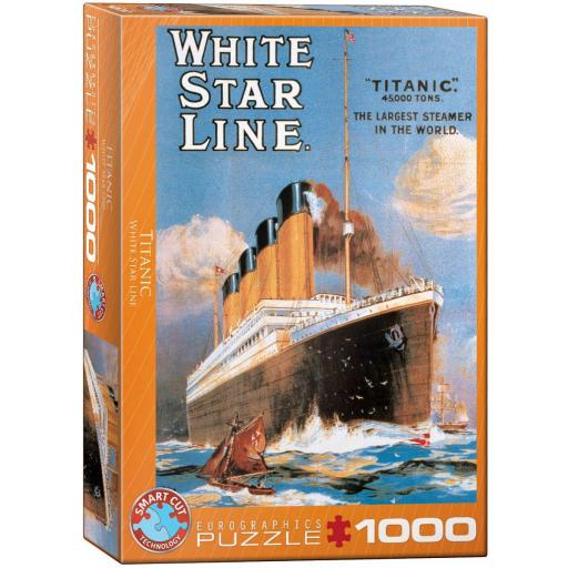 Puzzle Carteles Antiguos Retro Vintage 1000 Piezas EuroGraphics 6000-1333 WHITE STAR LINE - TITANIC [1]