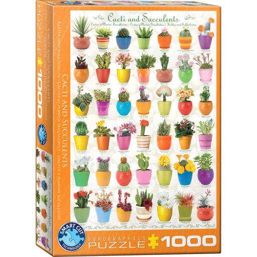 Puzzle de Jardineria , Flores y Plantas 1000 Piezas EuroGraphics 6000-0654 CACTUS Y PLANTAS SUCULENTAS [1]