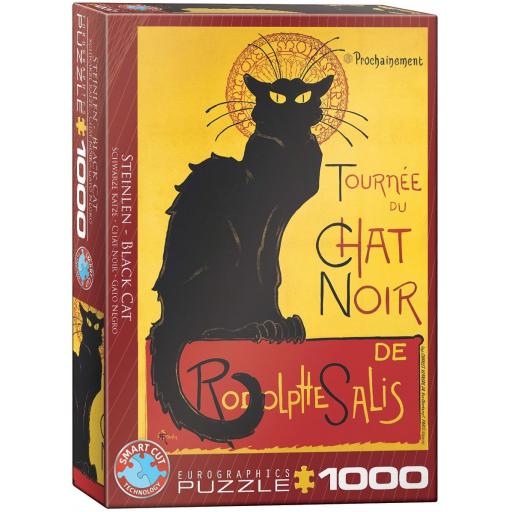 Puzzle Carteles Antiguos Retro Vintage 1000 Piezas EuroGraphics 6000-1399 EL GATO NEGRO ( Le Chat Noir ) , de Steinlen [1]