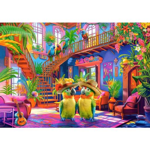 Puzzle Aves y Pajaros 500 Piezas Castorland 53995 LOROS EN EL PARAISO