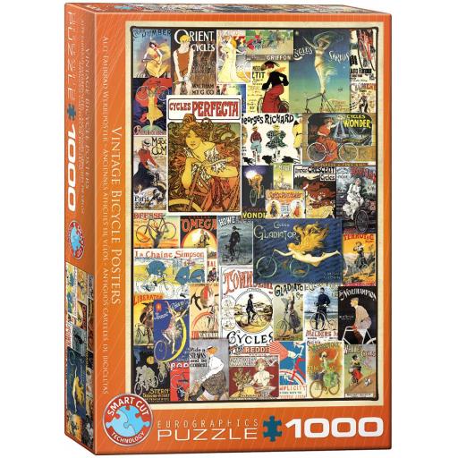Puzzle Collage Retro Vintage 1000 Piezas EuroGraphics 6000-0756 CARTELES ANTIGUOS DE BICICLETAS  [1]