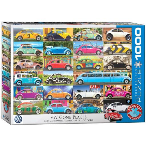 Puzzle Collage Coches Volkswagen 1000 Piezas EuroGraphics 6000-5422 DE PASEO CON VW [1]